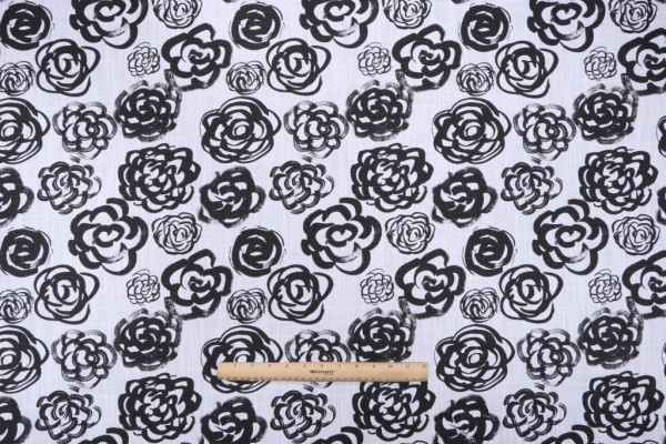 Premier Prints Phoebe Printed Cotton Drapery Fabric in Ink