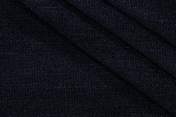 Merrimac Solid Woven Chenille Upholstery Fabric in Midnight Blue