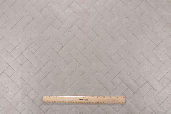 Mill Creek Baltimore-Parquet Quilted Vinyl Upholstery Fabric in Cream