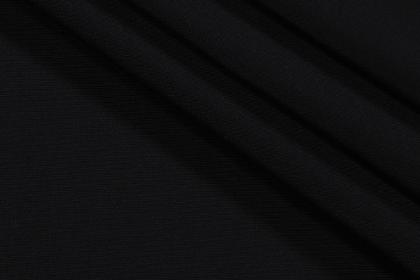 SunReal Solid Canvas Woven Solution Dyed Acrylic Outdoor Fabric in Black