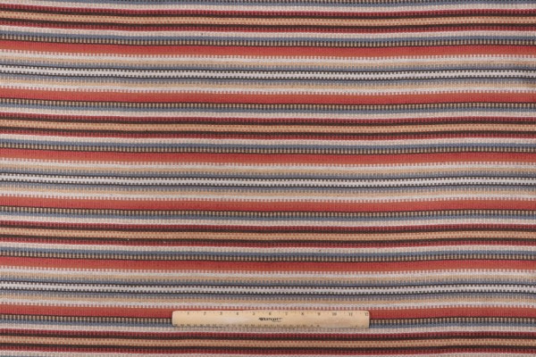 Brewer Stripe Woven Upholstery Fabric in Sunset