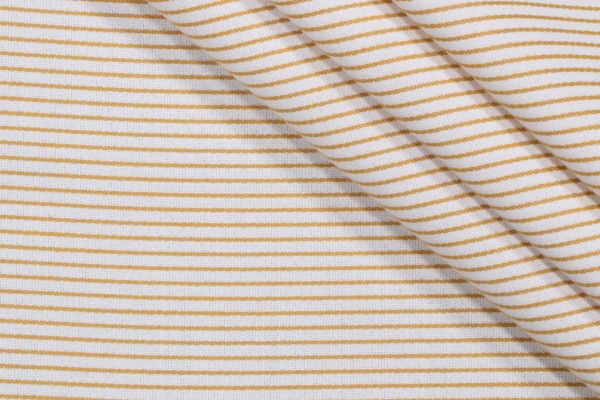 Sunbrella Pinstripe Woven Solution Dyed Acrylic Outdoor Fabric in Mustard