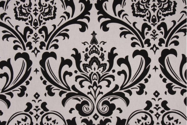 Click for 0.88 Yards Premier Prints Traditions Printed Cotton Drapery Fabric in Black/White Premier Prints Traditions Printed Cotton Drapery Fabric in Black/White