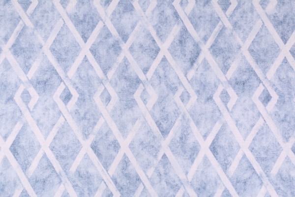 Mill Creek Banshaw Printed Cotton Drapery Fabric in Chambray