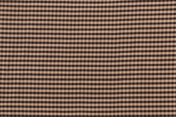 Onyx Age Silk Check Decorator Fabric in Black/Tan