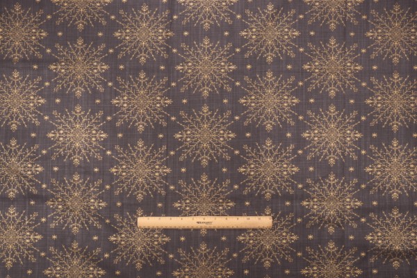 Click for 4.38 Yards Stof France Starfreeze Printed Cotton Drapery Fabric in Anthracite Stof France Starfreeze Printed Cotton Drapery Fabric in Anthracite