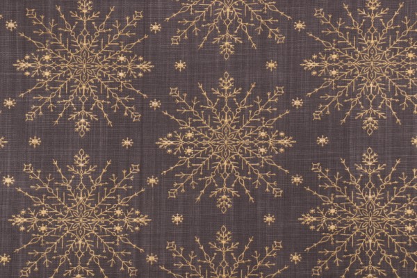 Click for 4.38 Yards Stof France Starfreeze Printed Cotton Drapery Fabric in Anthracite Stof France Starfreeze Printed Cotton Drapery Fabric in Anthracite