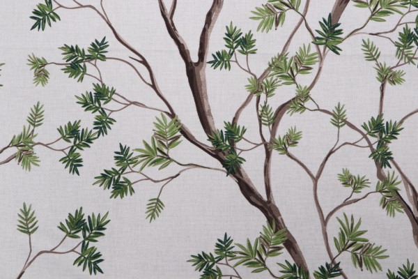 Stof France Frene Printed Drapery Fabric in Vert