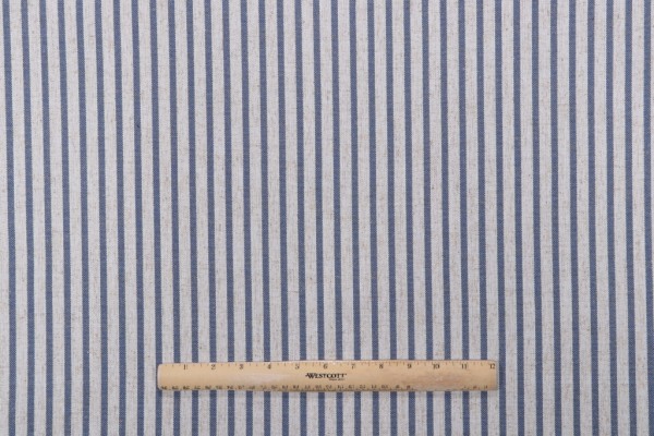 Waverly Harlow Stripe Woven Upholstery Fabric in Baltic