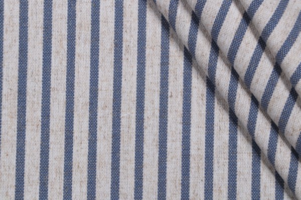 Waverly Harlow Stripe Woven Upholstery Fabric in Baltic