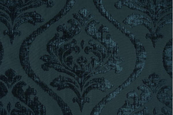 Merrimac/Barrow M9220 in Peacock Chenille Damask Upholstery Fabric