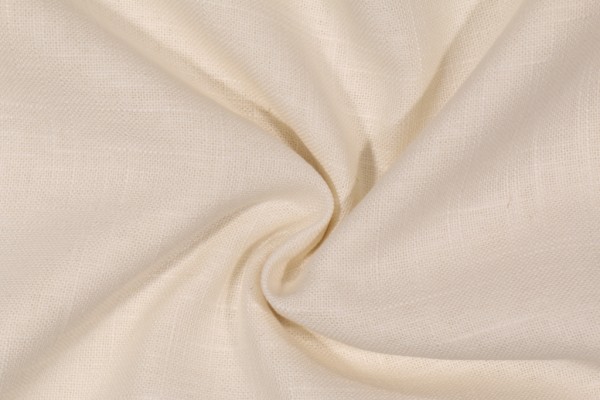 Covington Jefferson Linen Drapery Fabric in 101 Antique White