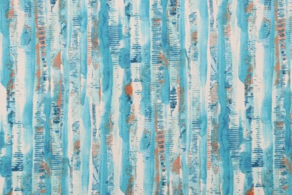 PK Lifestyles Drifting Printed Polyester Outdoor Fabric in Caribbean