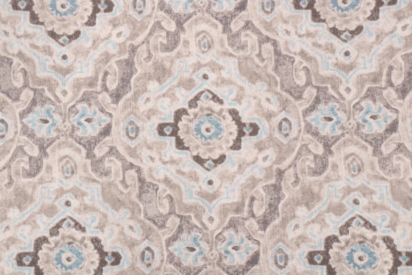 PK Lifestyles Stamped Damask Printed Polyester Outdoor Fabric in Stone