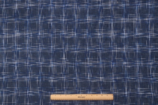 PK Lifestyles Hampton Plaid Woven Upholstery Fabric in Cobalt