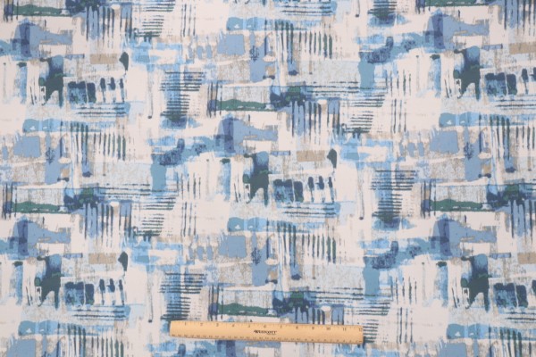 Mill Creek Camoola Printed Polyester Outdoor Fabric in Denim