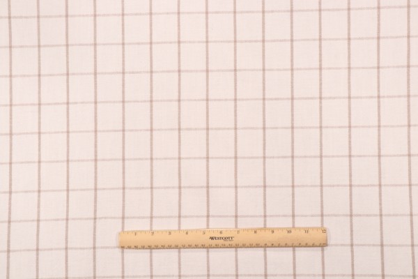 PK Lifestyles Weston Grid Woven Upholstery Fabric in Birch