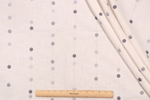 TFA Friendly Colors Embroidered Decorator Fabric in Denim