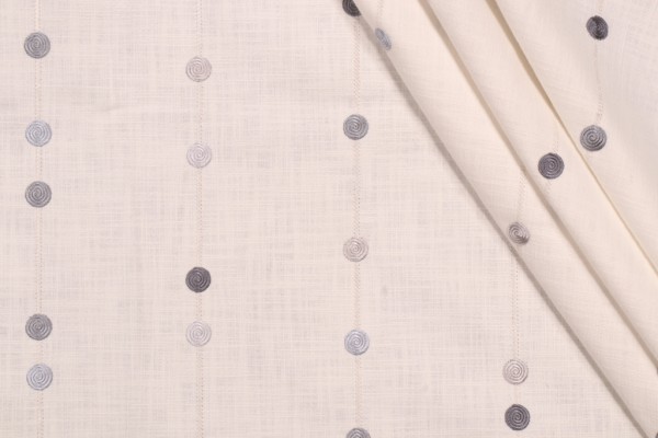 TFA Friendly Colors Embroidered Decorator Fabric in Denim