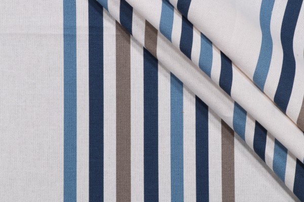 Stof France Cancale Printed Drapery Fabric in Bleu