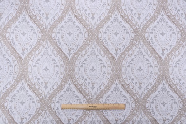 Magnolia Home Ariana Printed Cotton Drapery Fabric in Linen