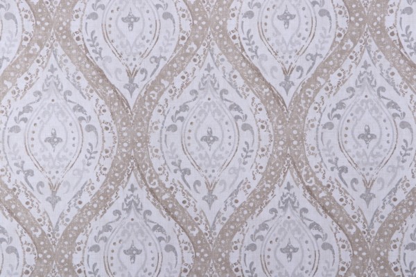 Magnolia Home Ariana Printed Cotton Drapery Fabric in Linen