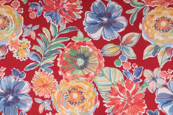 Richloom Colsen Printed Polyester Outdoor Fabric in Berry