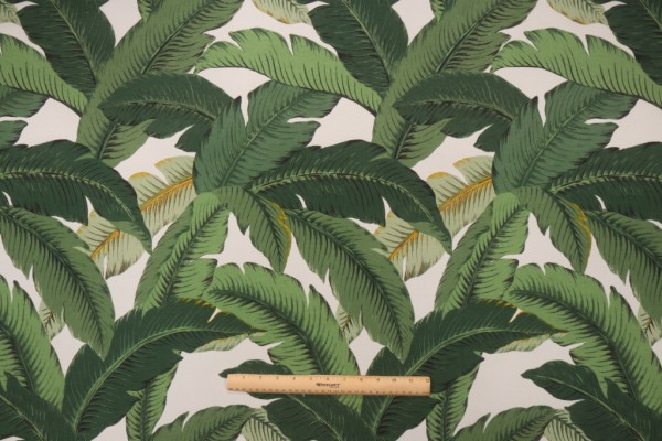 Tommy Bahama Swaying Palms Printed Polyester Outdoor Fabric in Aloe