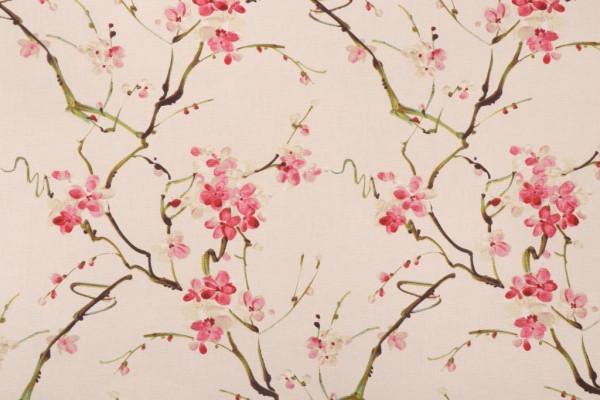 Mill Creek Nonomi-Parkside Printed Cotton Drapery Fabric in Petal Pink