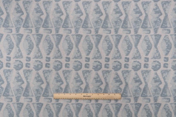 Lacefield Juju Printed Drapery Fabric in Swedish Blue