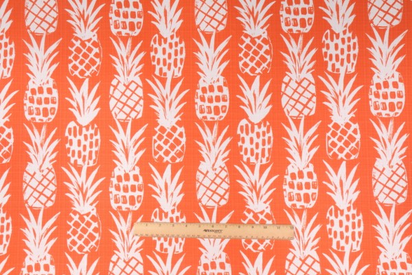 Click for 1.13 Yards Premier Prints Pineapple - Luxe Printed Luxe Polyester Outdoor Fabric in Marmalade Premier Prints Pineapple - Luxe Printed Luxe Polyester Outdoor Fabric in Marmalade