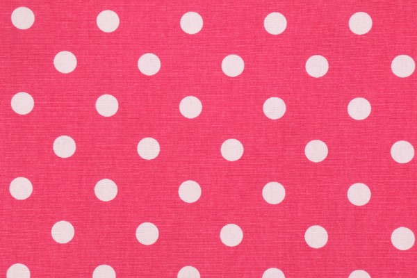 Premier Prints Polka Dot Printed Cotton Drapery Fabric in Candy Pink/White