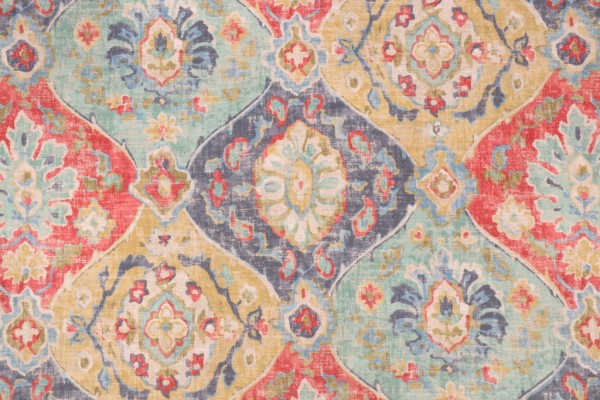 Click for 0.63 Yards Covington Hathaway Printed Cotton Blend Drapery Fabric in 429-Gemstone Covington Hathaway Printed Cotton Blend Drapery Fabric in 429-Gemstone