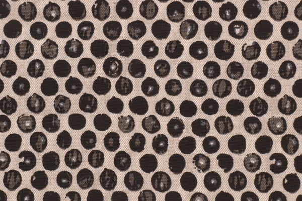 Lacefield Dot-Danish Linen Printed Cotton Blend Drapery Fabric in Mars Black