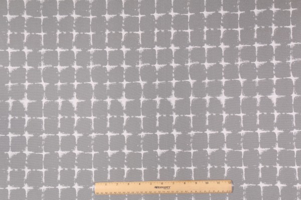 Premier Prints Neptune Printed Polyester Outdoor Fabric in Sea Salt