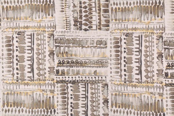 Mill Creek Chaberek Printed Cotton Drapery Fabric in Candlelight