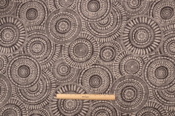 Covington Wheeling Woven Upholstery Fabric in 936-Black/Tan