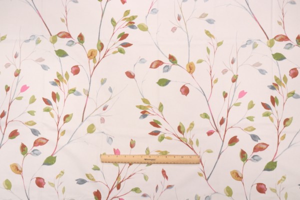 Stof France Liseron Printed Cotton Drapery Fabric in Multicolore