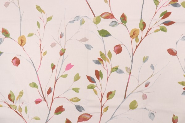 Stof France Liseron Printed Cotton Drapery Fabric in Multicolore