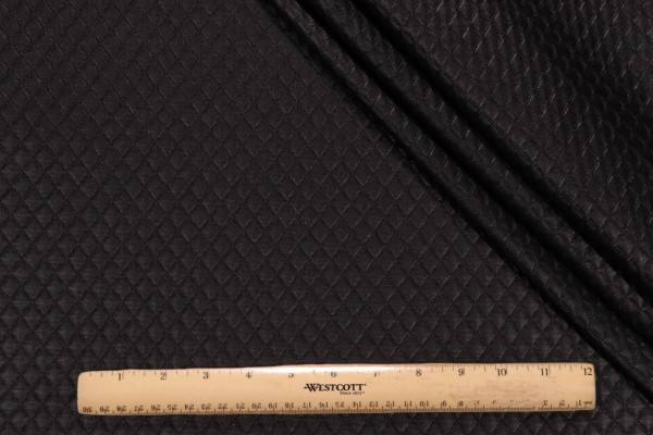 Richloom Veranda-Diamond Tech Woven Polyester Outdoor Fabric in Black