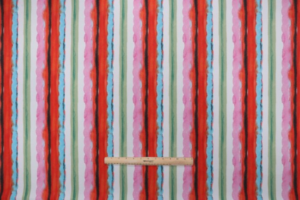 PK Lifestyles Wind Driven Printed Polyester Outdoor Fabric in Fruit Punch