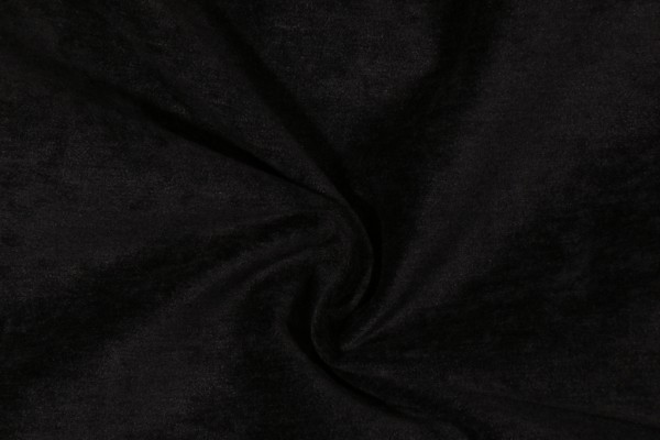 Crypton Lush High Performance Velvet Chenille Upholstery Fabric in Ebony