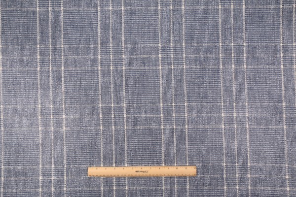 Waverly Borderline Woven Upholstery Fabric in Chambray