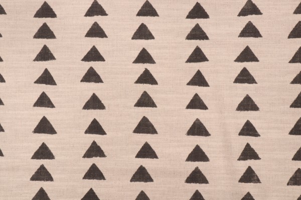 PK Lifestyles Nomadic Triangle Printed Linen Blend Drapery Fabric in Fossil