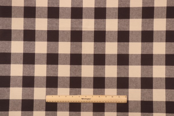 Covington Sandwell Woven Cotton Decorator Fabric in 936-Black/Tan