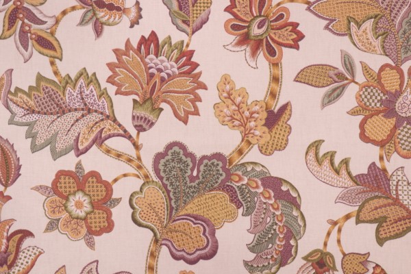 Kaufmann Queen&#39;s Hamlet Printed Cotton Drapery Fabric in Nugget