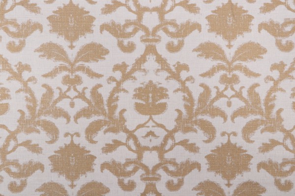 Thibaut Anita Damask F98636 Printed Drapery Fabric in Metallic on Natural