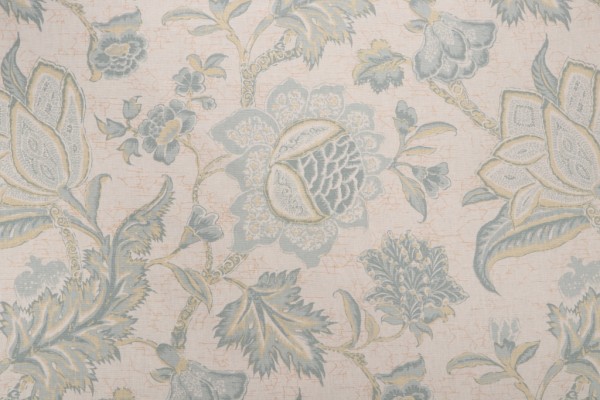 Click for 5.75 Yards Thibaut Jacobean Trail F93312 Printed Cotton Drapery Fabric in Teal and Cream Thibaut Jacobean Trail F93312 Printed Cotton Drapery Fabric in Teal and Cream