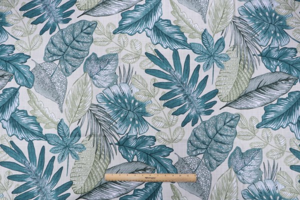 Click for 3.25 Yards Stof France Farafa Printed Cotton Drapery Fabric in Bleu Stof France Farafa Printed Cotton Drapery Fabric in Bleu
