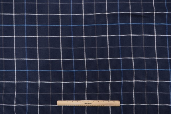 Tallyho Woven Upholstery Fabric in Navy